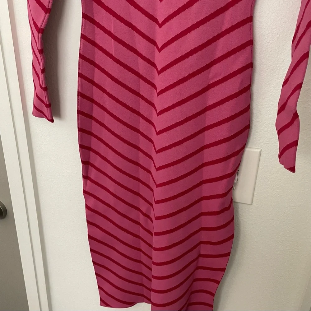STAUD • castle heart striped midi cut out dress - Picture 9 of 10